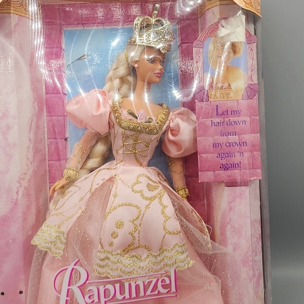 Rapunzel Barbie Doll • Mattel #17646 • 1997 • Pink Dress • Long Blond Hair
